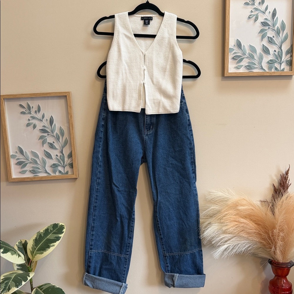 Sincerely Jules Ivory Knit Button Vest - Picture 3 of 4